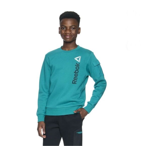 Boy's Reebok Athletic Fleece Crewneck Sweatshirt Size L - Picture 9 of 11